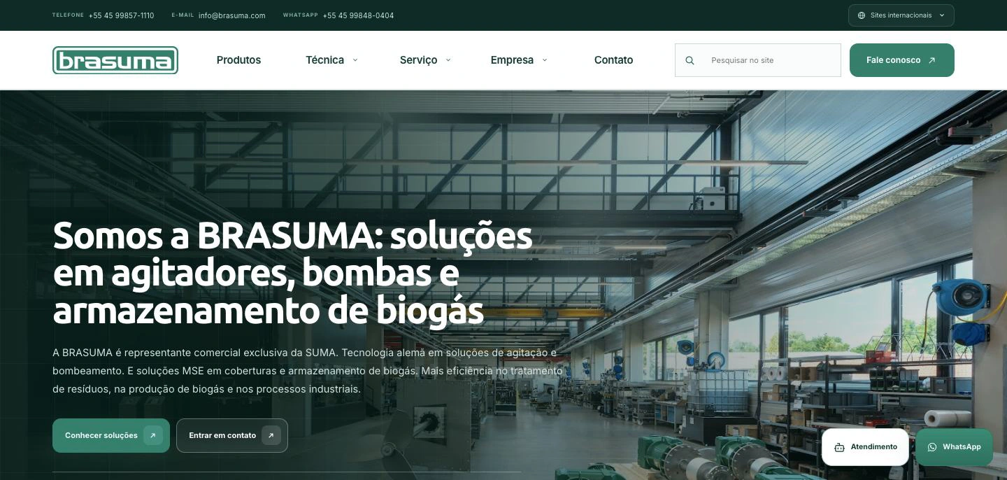 Prévia do site BRASUMA